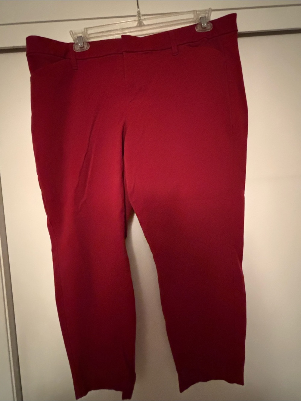 Old Navy Red Cropped Stretch Pants